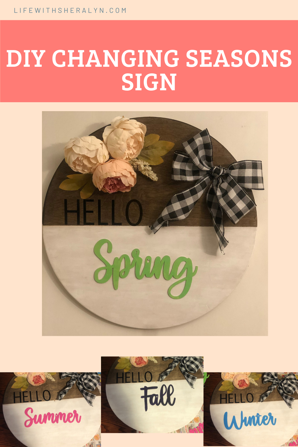 DIY Changing Seasons Sign